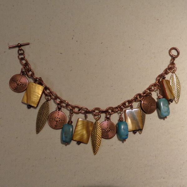Copper Chain Pendant Bracelet