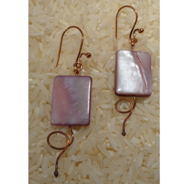 Abalone Shell Copper Earrings