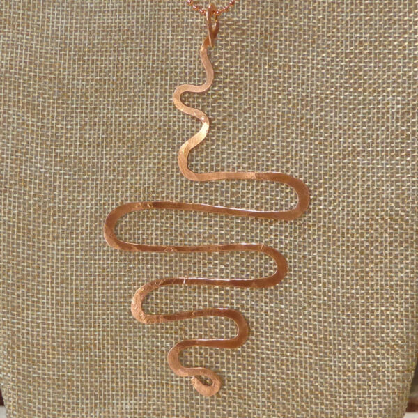 Bright Copper Serpentine Pendant
