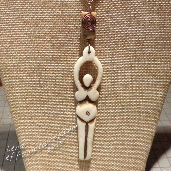 PCLN-0137 Bone Goddess with Copper Chain