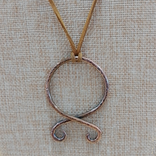 Copper Troll Cross Pendant