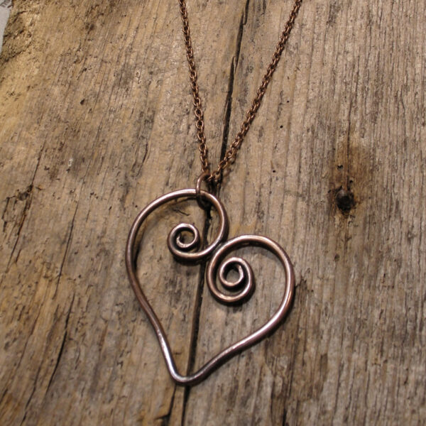 Copper Wire Floating Heart