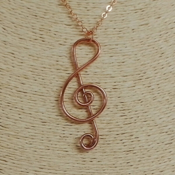 Copper Wire Treble Clef