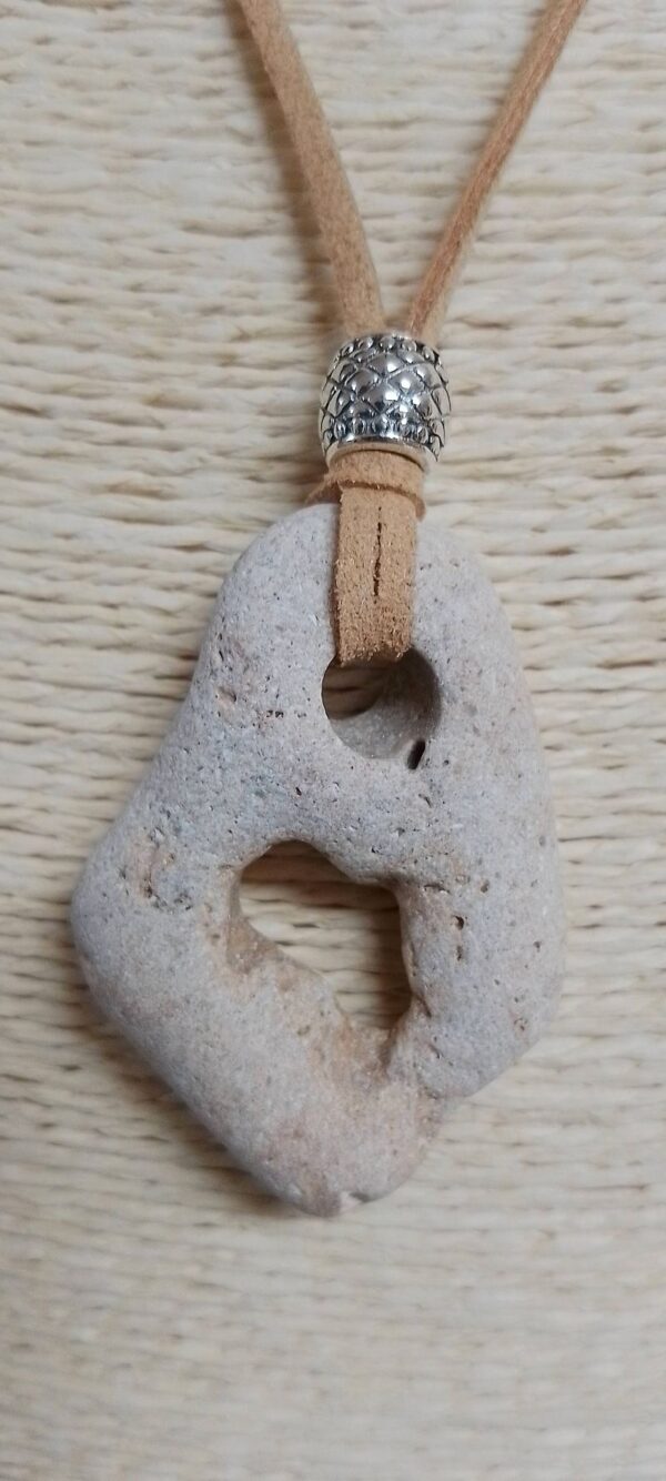 Odin Stone Pendant with Metal Bead