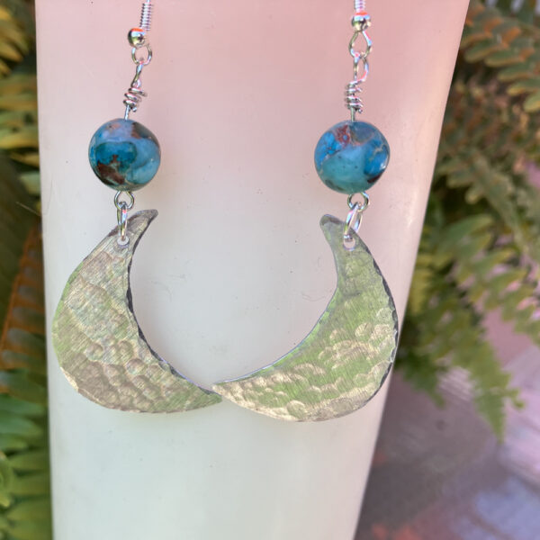 Aluminum Moon Crescent Earrings