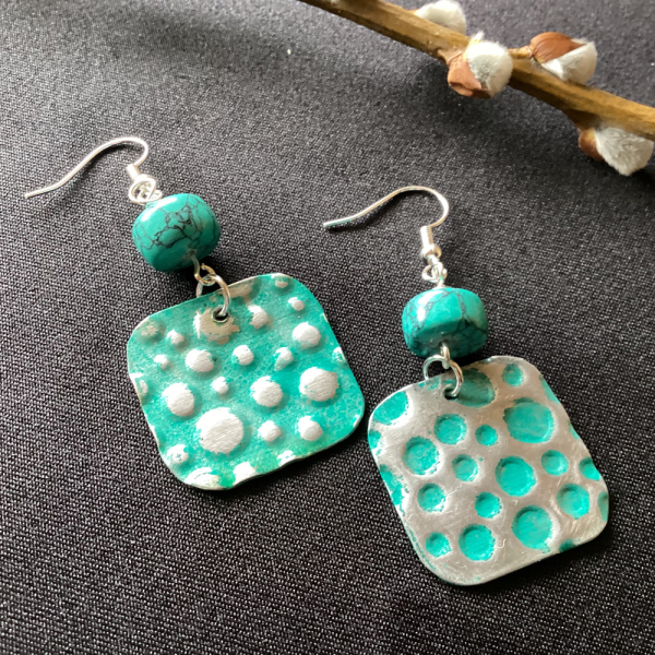 Aluminum Polka Dot Earrings